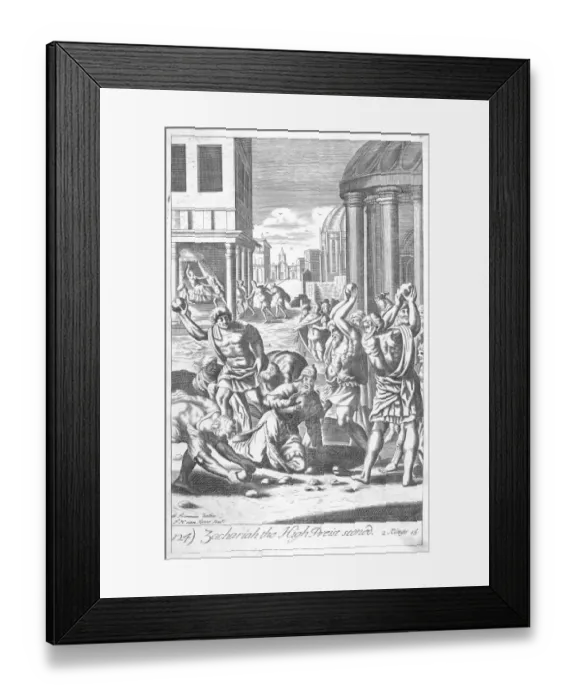 Framed Print : Zachariah stoned Framed Print : Zachariah stoned