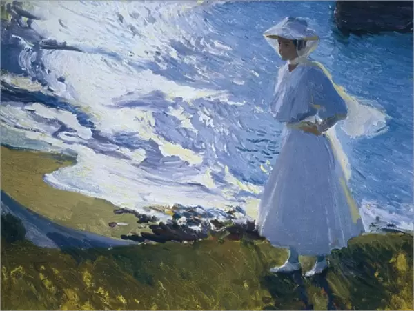 SOROLLA, Joaqu�(1863-1923). Maria at the beach