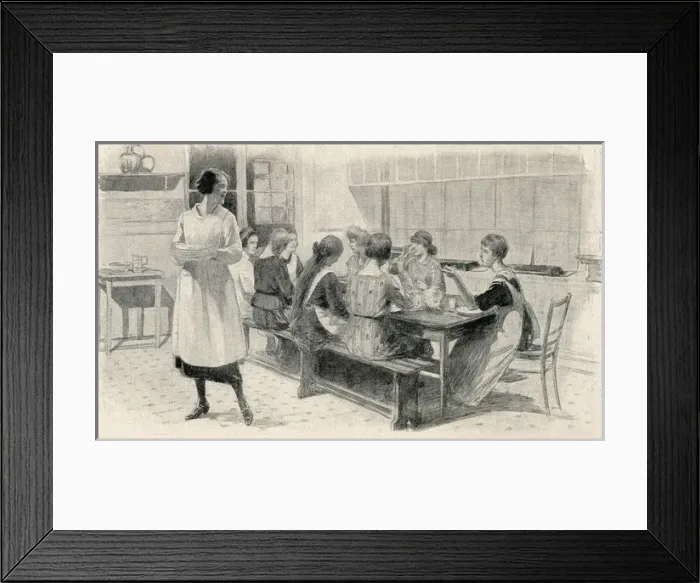 Framed Print : Cooking classes. Illustration published in the Illustrated Framed Print : Cooking classes. Illustration published in the Illustrated