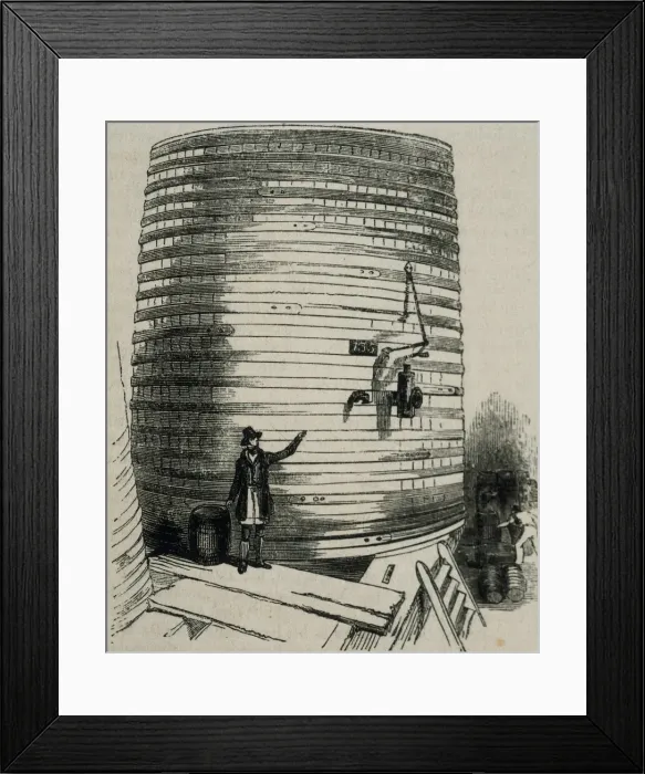 Framed Print : Brewers Vat. Illustration from London (Volume Framed Print : Brewers Vat. Illustration from London (Volume