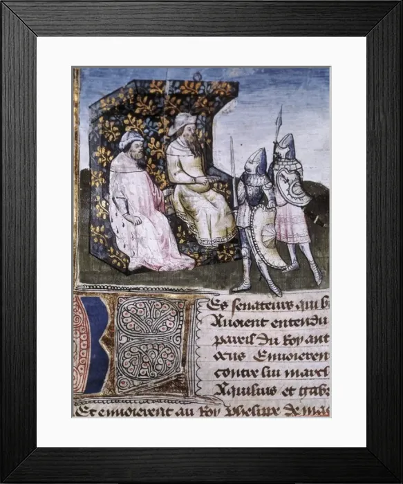 Framed Print : Antiochus III and a counselor receiving reports Framed Print : Antiochus III and a counselor receiving reports
