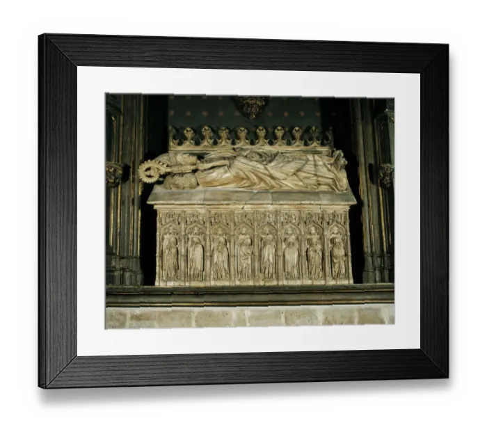 Framed Print : Sepulchre of the Bishop Ramon d Escaldes. 1409 Framed Print : Sepulchre of the Bishop Ramon d Escaldes. 1409