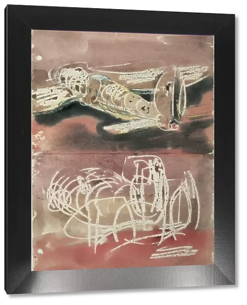 Planes (1940). Wax drawing by Henry Moore. Drawing