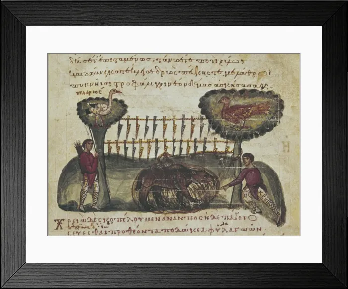 Framed Print : Cynegetica: treatise on hunting and fishing by Oppianus Framed Print : Cynegetica: treatise on hunting and fishing by Oppianus