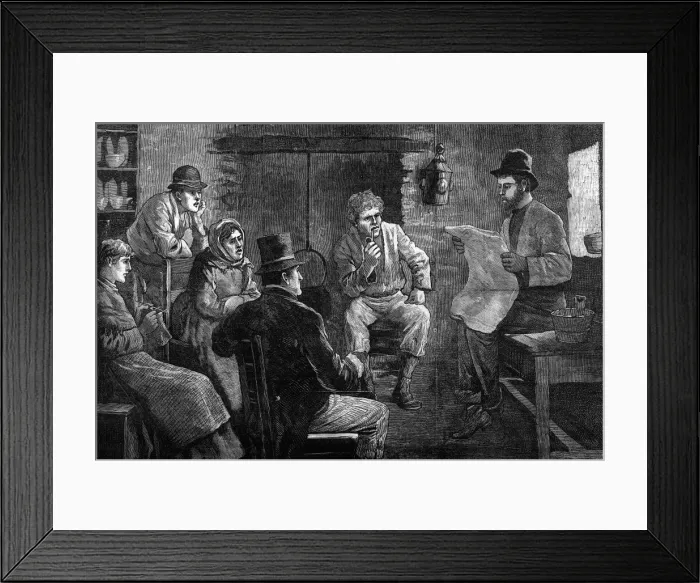 Framed Print : Discussing the new Irish Land Act, 1881 Framed Print : Discussing the new Irish Land Act, 1881