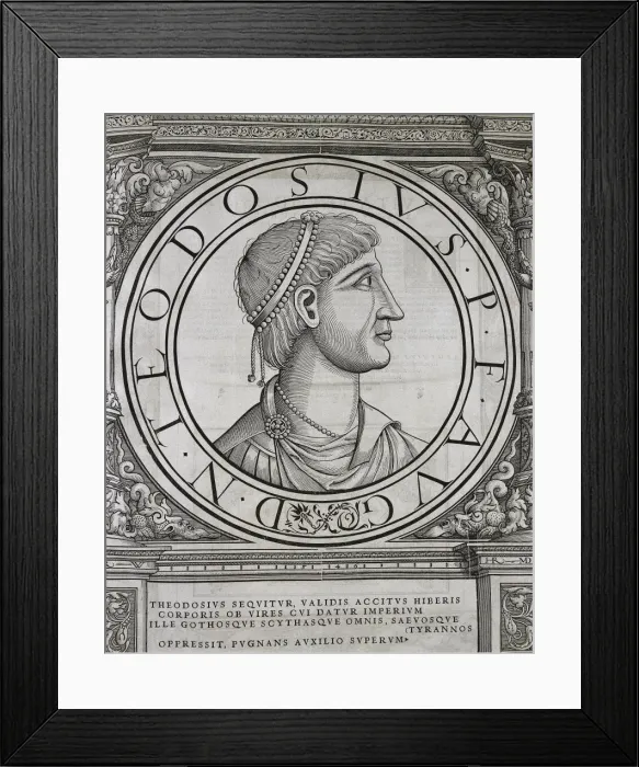 Framed Print : Theodosius I the Great (347 - 395). Roman emperor Framed Print : Theodosius I the Great (347 - 395). Roman emperor
