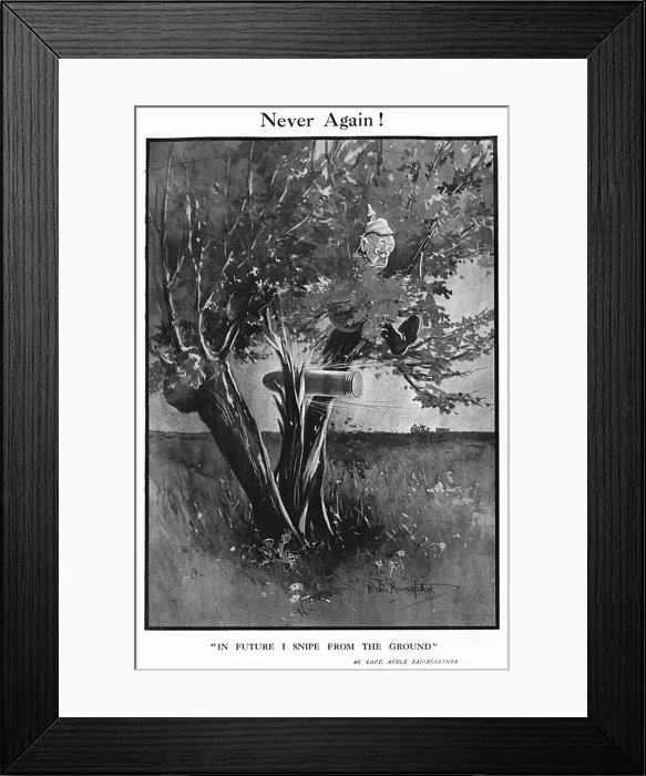 Framed Print : Never Again! by Bairnsfather Framed Print : Never Again! by Bairnsfather