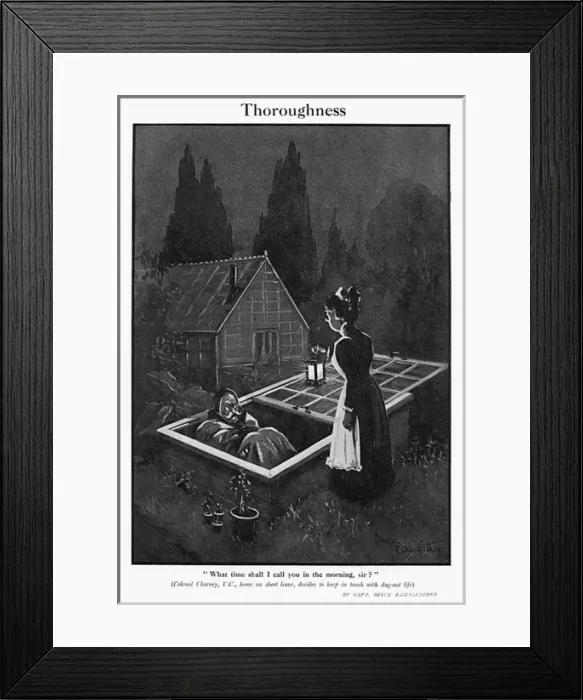 Framed Print : Thoroughness by Bairnsfather Framed Print : Thoroughness by Bairnsfather