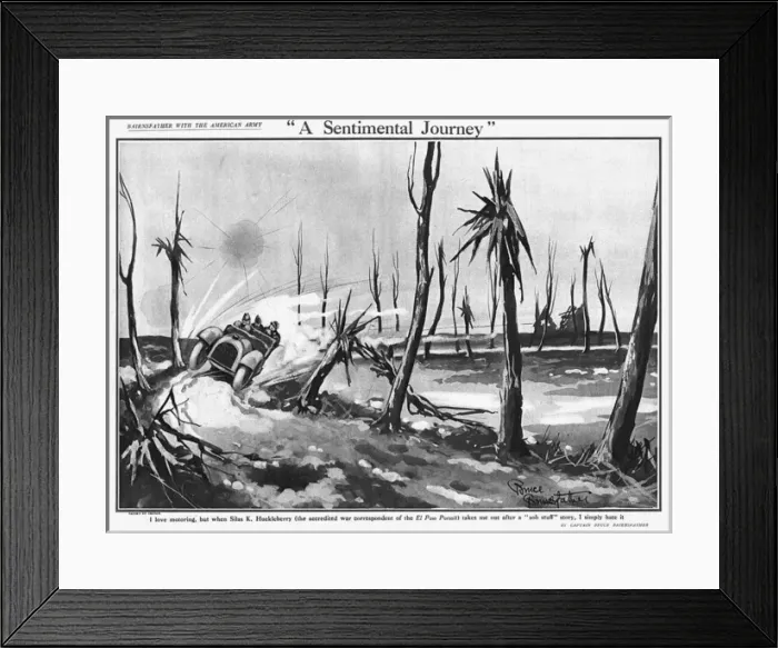 Framed Print : A Sentimental Journey, by Bairnsfather Framed Print : A Sentimental Journey, by Bairnsfather