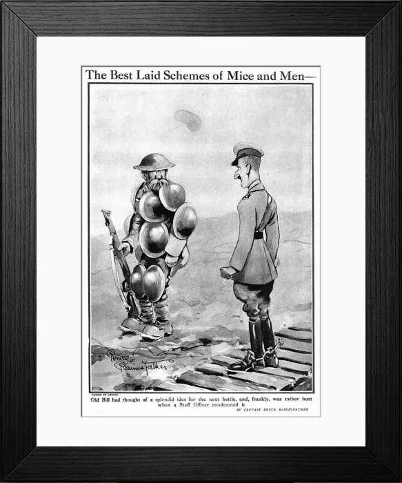 Framed Print : The Best Laid Schemes of Mice and Men, by Bairnsfather Framed Print : The Best Laid Schemes of Mice and Men, by Bairnsfather