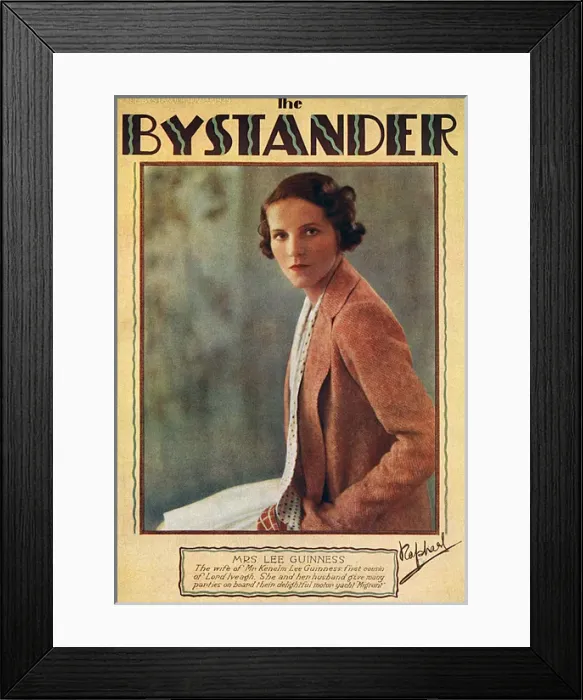 Framed Print : Bystander cover featuring Mrs Lee Guinness Framed Print : Bystander cover featuring Mrs Lee Guinness