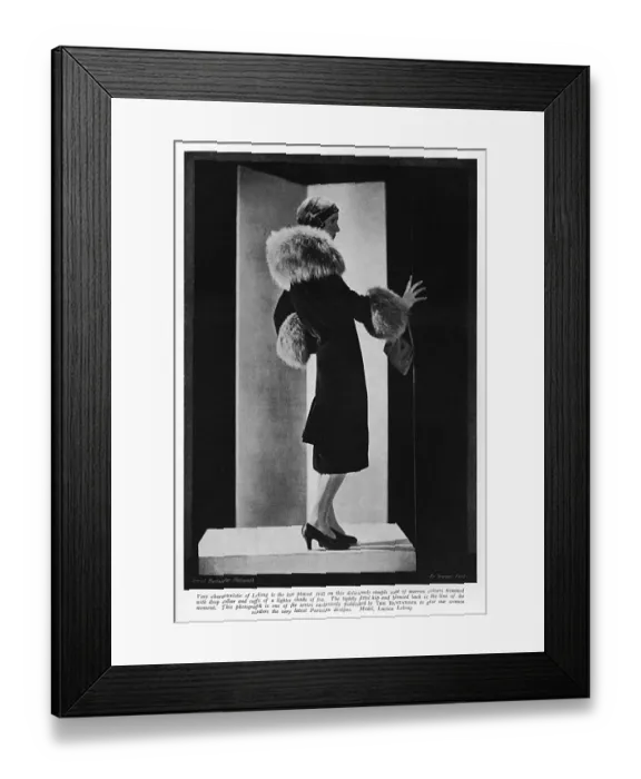 Framed Print : Lelong coat, 1929 Framed Print : Lelong coat, 1929