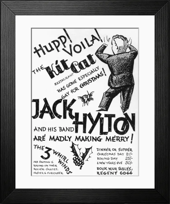 Framed Print : Jack Hylton at the Kit-Cat Restaurant Framed Print : Jack Hylton at the Kit-Cat Restaurant