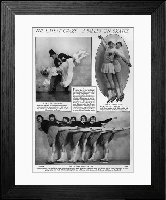Framed Print : The latest craze - ballet on skates, 1929 Framed Print : The latest craze - ballet on skates, 1929