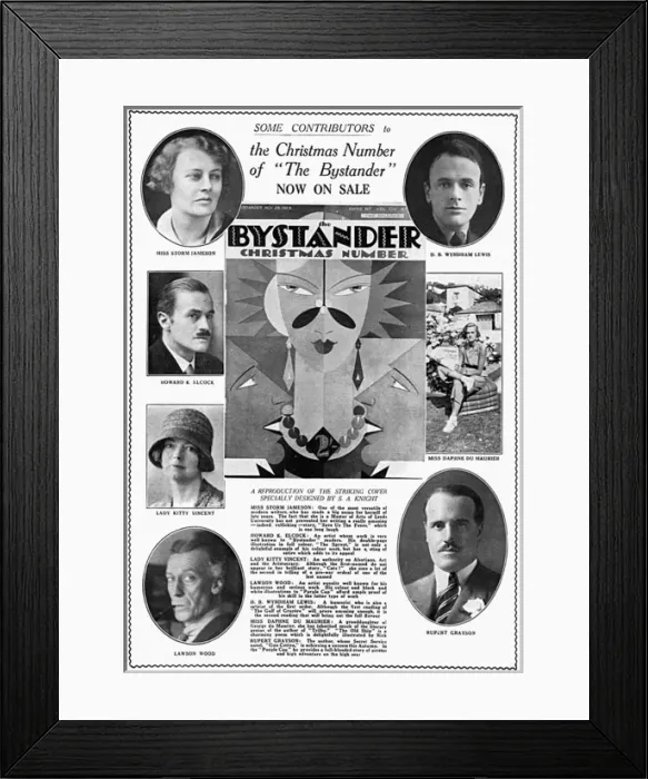 Framed Print : Contributors to the Bystander Christmas Number 1929