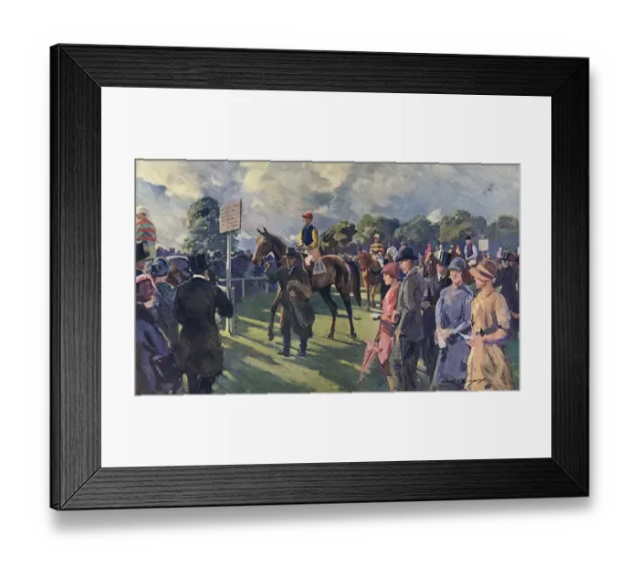 Framed Print : Leaving the Paddock, off to the post for the Derby Framed Print : Leaving the Paddock, off to the post for the Derby