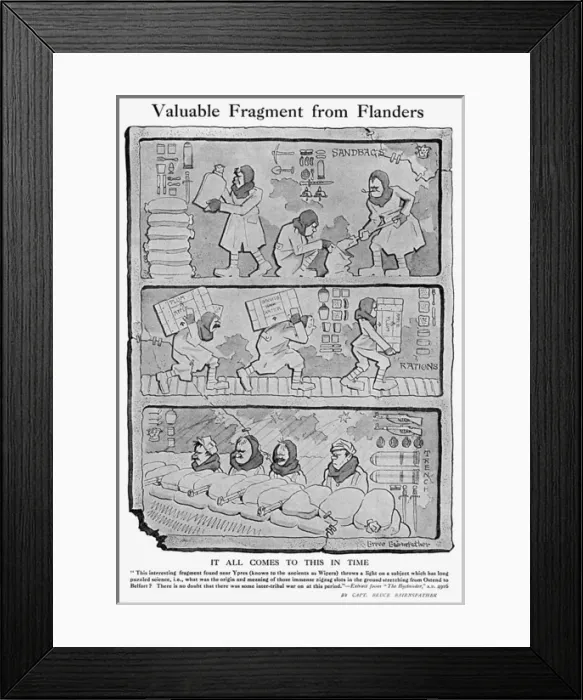 Framed Print : Valuable Fragments from Flanders, by Bairnsfather Framed Print : Valuable Fragments from Flanders, by Bairnsfather