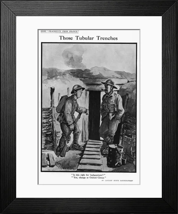 Framed Print : Those Tubular Trenches, by Bairnsfather Framed Print : Those Tubular Trenches, by Bairnsfather