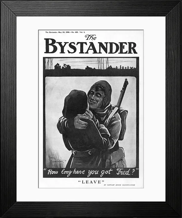 Framed Print : Leave, by Bairnsfather Framed Print : Leave, by Bairnsfather