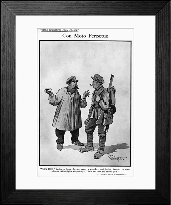 Framed Print : Con Moto Perpetuo, by Bairnsfather