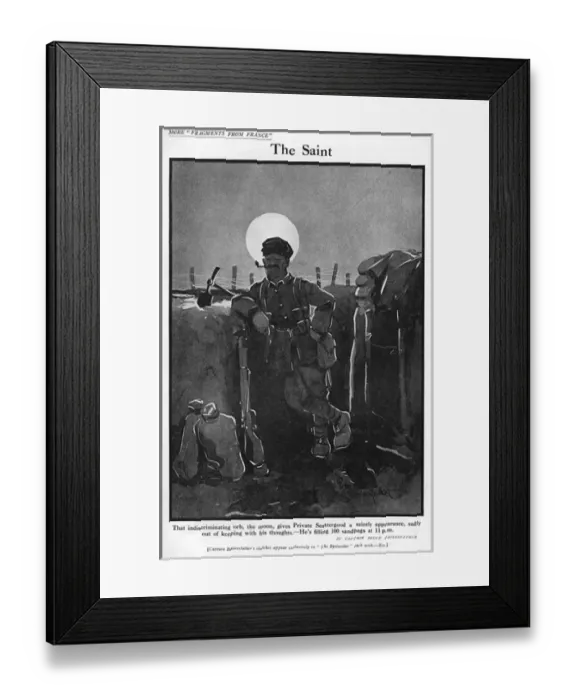 Framed Print : The Saint, by Bairnsfather Framed Print : The Saint, by Bairnsfather