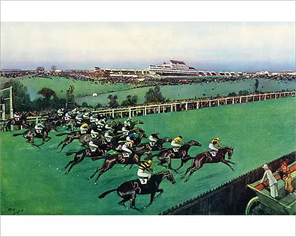 The Derby 1923 by Cecil Aldin