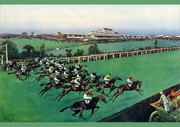 The Derby 1923 by Cecil Aldin