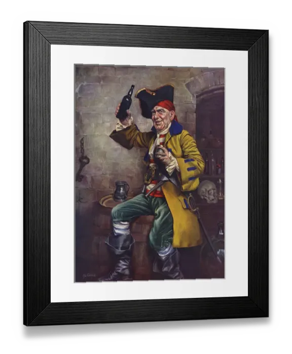 Framed Print : Yo, Ho, Ho & a Bottle of Rum - pirate by A. L. Grace Framed Print : Yo, Ho, Ho & a Bottle of Rum - pirate by A. L. Grace