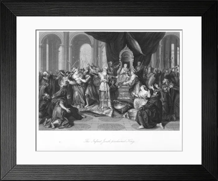 Framed Print : The infant Joash proclaimed king Framed Print : The infant Joash proclaimed king