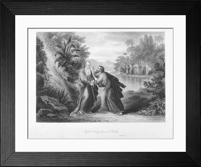 Framed Print : Elijah taking leave of Elisha Framed Print : Elijah taking leave of Elisha