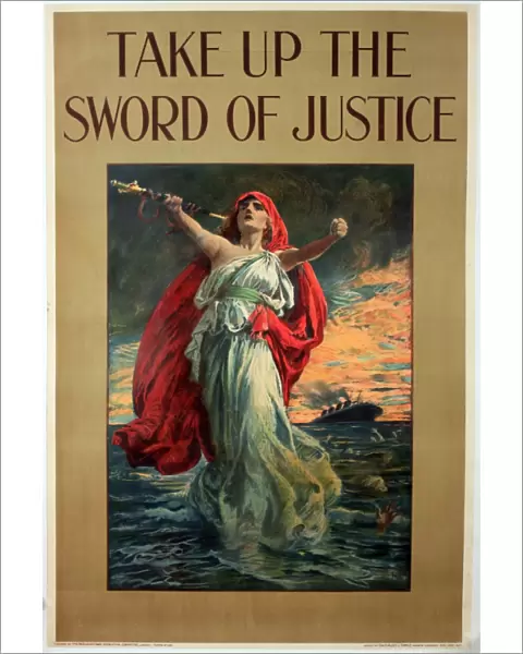 WWI Poster, Take up the Sword of Justice