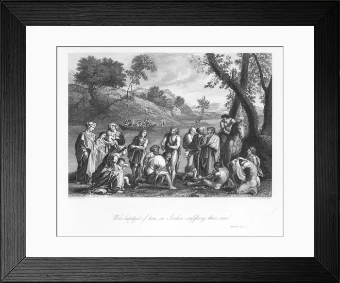 Framed Print : Baptism in the River Jordan Framed Print : Baptism in the River Jordan