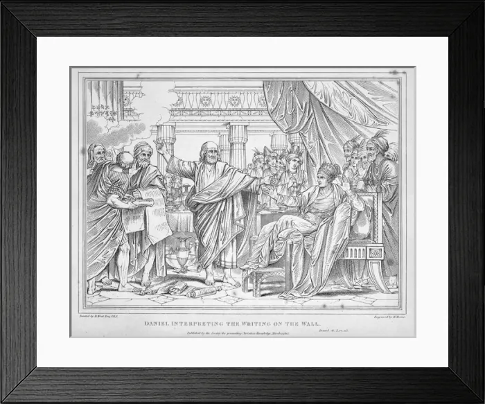 Framed Print : Daniel and the writing on the wall Framed Print : Daniel and the writing on the wall