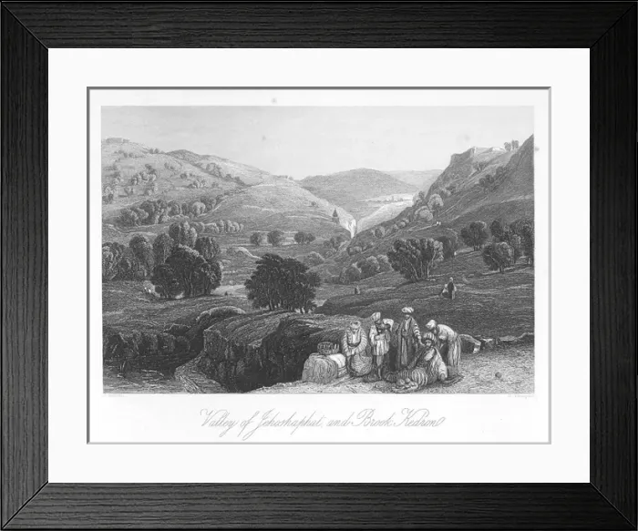 Framed Print : Valley of Jehoshophat and brook of Kedrom Framed Print : Valley of Jehoshophat and brook of Kedrom