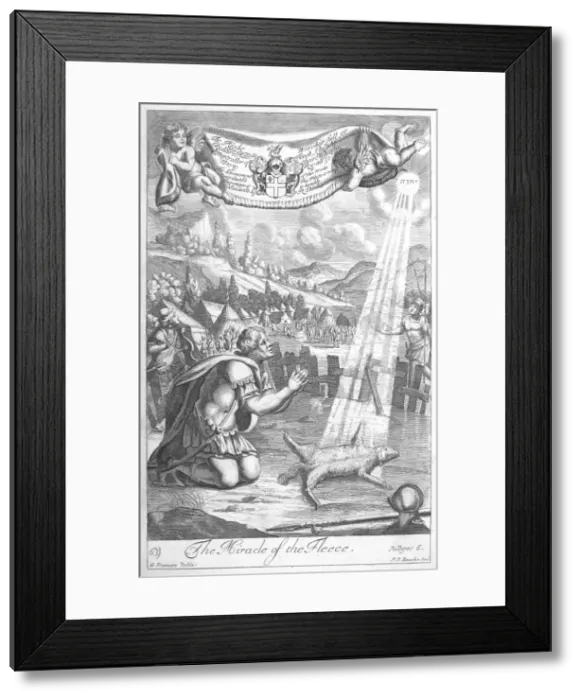 Framed Print : Gideon and the miracle of the fleece Framed Print : Gideon and the miracle of the fleece