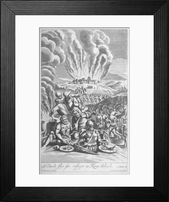 Framed Print : David flees for refuge to King A ?? Framed Print : David flees for refuge to King A ??