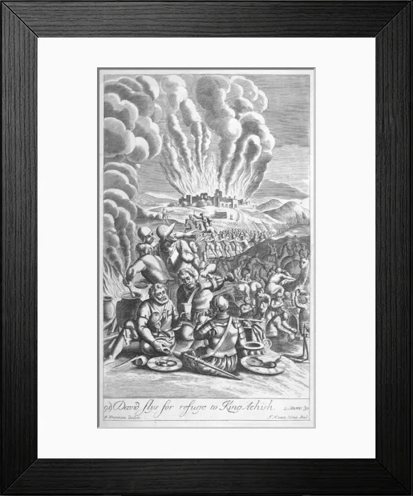 Framed Print : David flees for refuge to King A ?? Framed Print : David flees for refuge to King A ??