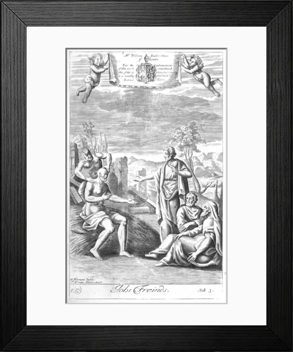 Framed Print : Job and his friends Framed Print : Job and his friends