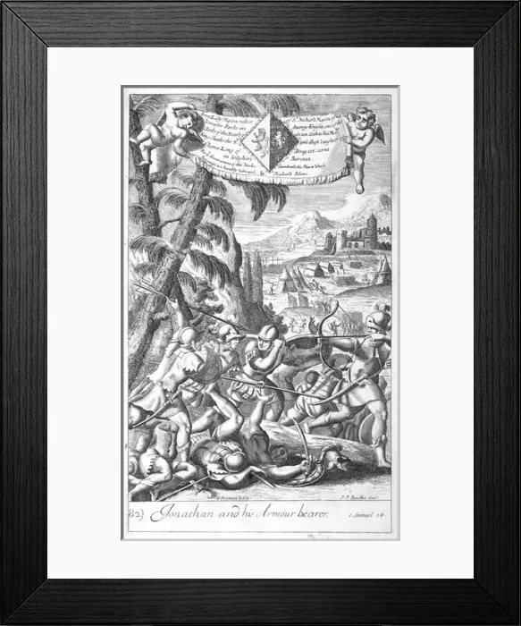 Framed Print : Jonathan and his arm bearer Framed Print : Jonathan and his arm bearer