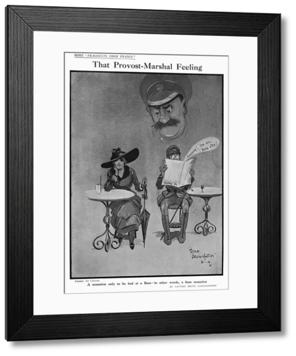 Framed Print : That Provost-Marshal Feeling, by Bairnsfather Framed Print : That Provost-Marshal Feeling, by Bairnsfather