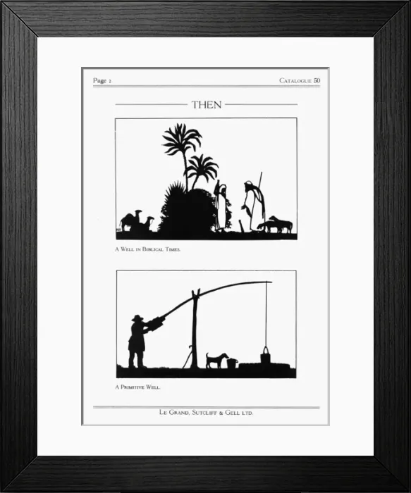 Framed Print : History of Wells in silhouette by H. L. Oakley Framed Print : History of Wells in silhouette by H. L. Oakley