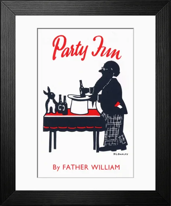 Framed Print : Silhouette design, Party Fun by Father William Framed Print : Silhouette design, Party Fun by Father William