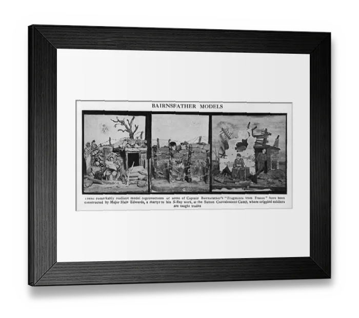 Framed Print : Bairnsfather cartoon models Framed Print : Bairnsfather cartoon models