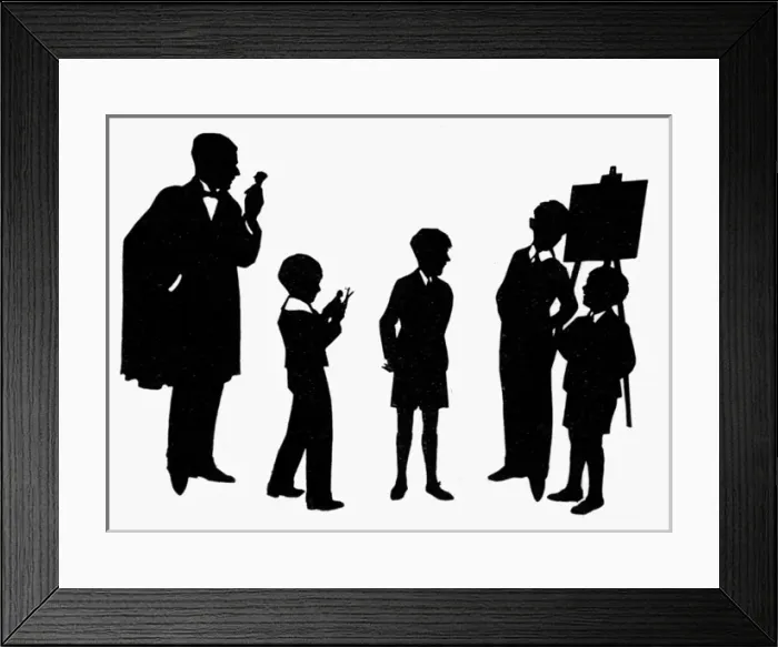 Framed Print : Silhouette of H. L. Oakley as a schoolboy Framed Print : Silhouette of H. L. Oakley as a schoolboy