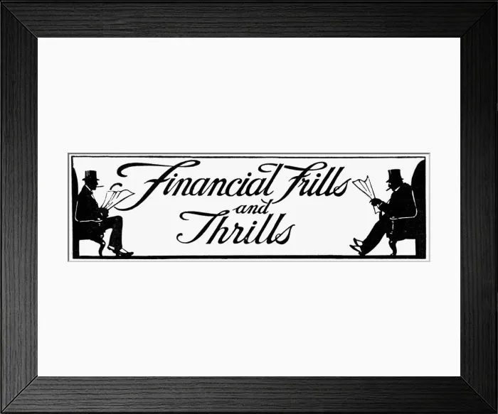 Framed Print : Silhouette heading, Financial Frills and Thrills Framed Print : Silhouette heading, Financial Frills and Thrills