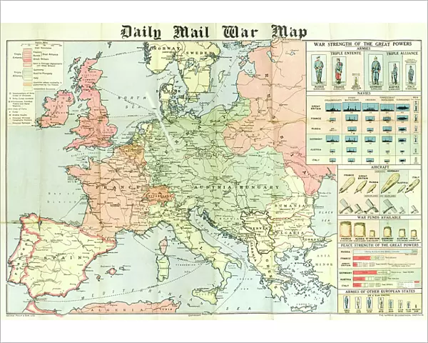 Daily Mail War Map, WW1