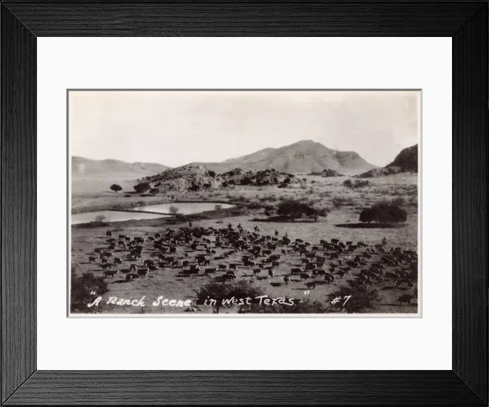 Framed Print : Ranch scene in West Texas, USA Framed Print : Ranch scene in West Texas, USA