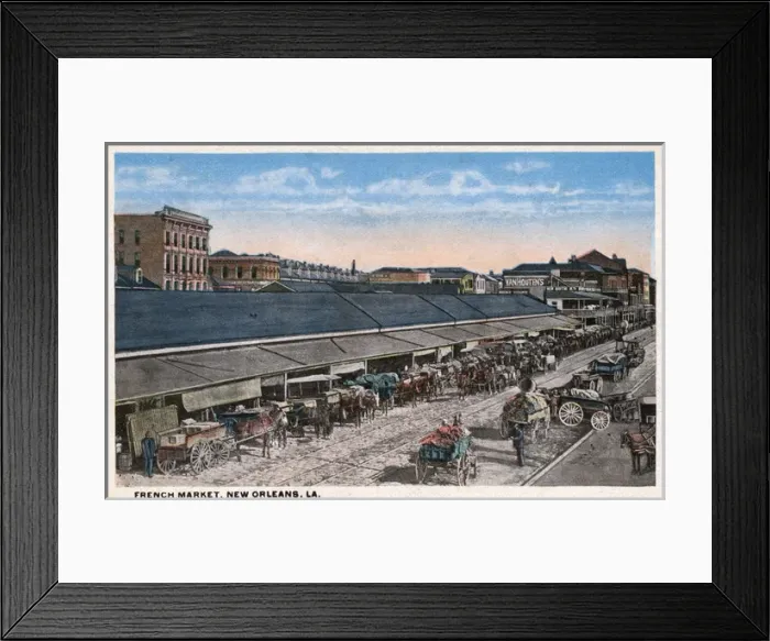 Framed Print : View of the Old French Market, New Orleans, USA Framed Print : View of the Old French Market, New Orleans, USA
