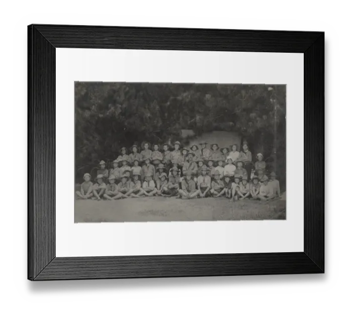 Framed Print : Boy scouts of Ponsonby Troop, New Zealand, at camp Framed Print : Boy scouts of Ponsonby Troop, New Zealand, at camp