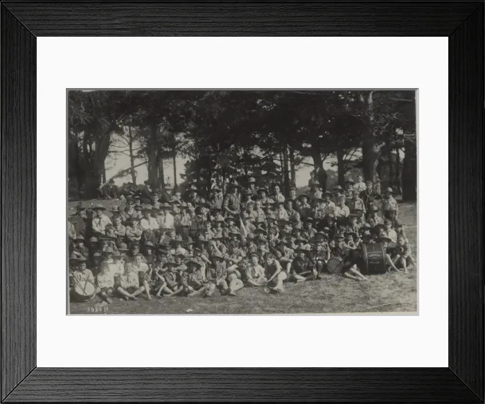 Framed Print : Boy scouts of Ponsonby Troop, New Zealand, at camp Framed Print : Boy scouts of Ponsonby Troop, New Zealand, at camp